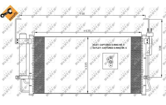 Condenser, air conditioning EASY FIT 35429 NRF, Image 4