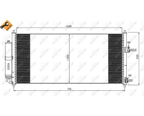 Condenser, air conditioning EASY FIT 35435 NRF, Image 8
