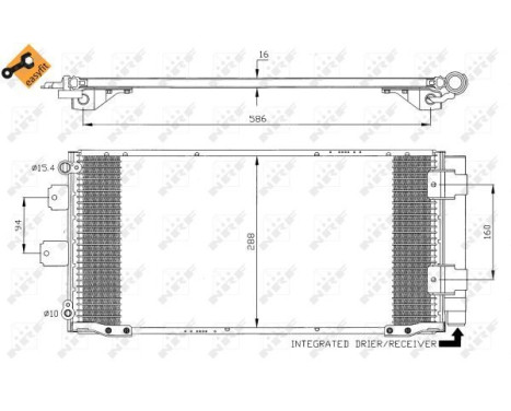 Condenser, air conditioning EASY FIT 35436 NRF, Image 4