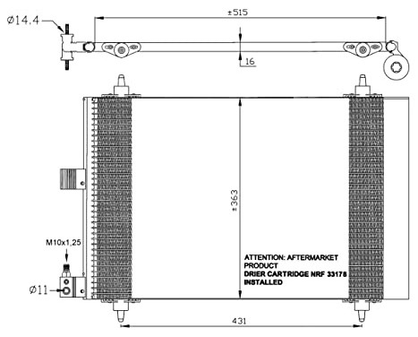 Condenser, air conditioning EASY FIT 35437 NRF, Image 2