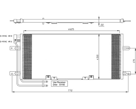 Condenser, air conditioning EASY FIT 35438 NRF, Image 2