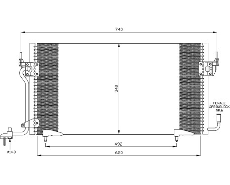 Condenser, air conditioning EASY FIT 35439 NRF, Image 5