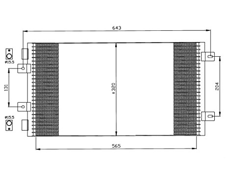 Condenser, air conditioning EASY FIT 35442 NRF, Image 2
