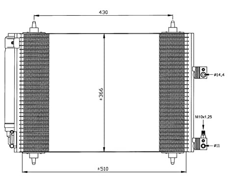 Condenser, air conditioning EASY FIT 35443 NRF