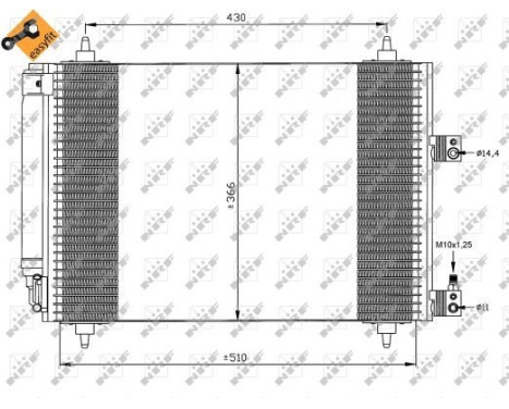 Condenser, air conditioning EASY FIT 35443 NRF, Image 3