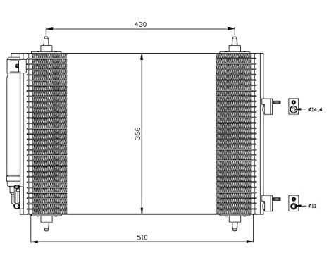 Condenser, air conditioning EASY FIT 35445 NRF, Image 2