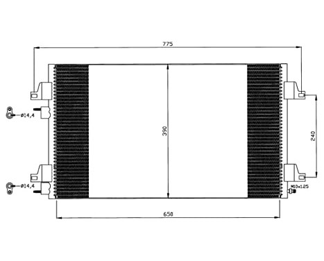 Condenser, air conditioning EASY FIT 35447 NRF, Image 2
