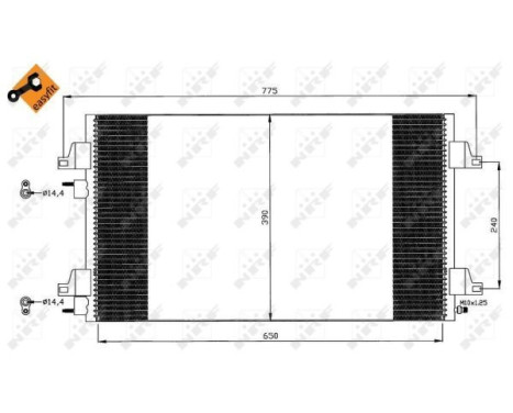 Condenser, air conditioning EASY FIT 35447 NRF, Image 6