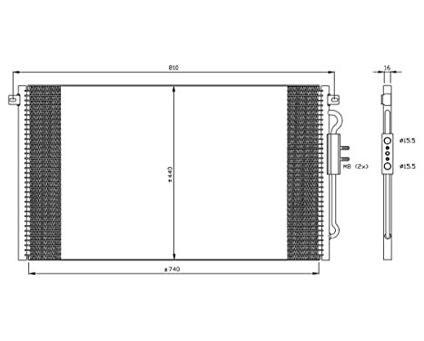Condenser, air conditioning EASY FIT 35448 NRF, Image 7