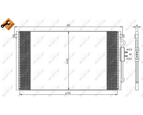 Condenser, air conditioning EASY FIT 35448 NRF, Image 5