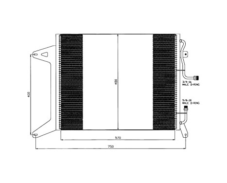 Condenser, air conditioning EASY FIT 35451 NRF, Image 5