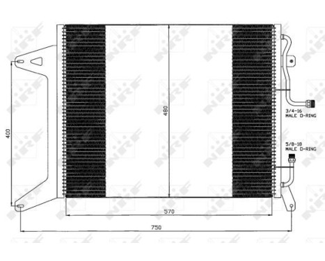 Condenser, air conditioning EASY FIT 35451 NRF, Image 6