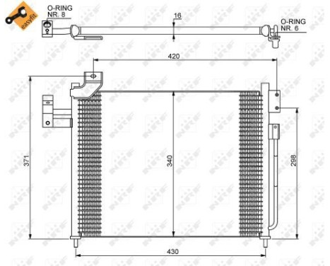 Condenser, air conditioning EASY FIT 35460 NRF, Image 4