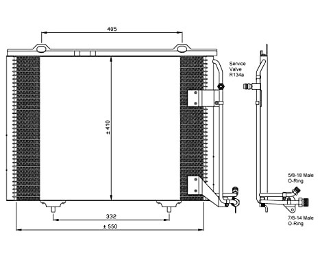 Condenser, air conditioning EASY FIT 35463 NRF