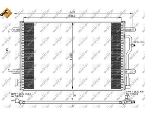 Condenser, air conditioning EASY FIT 35465 NRF, Image 6