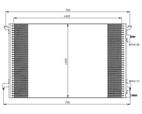 Condenser, air conditioning EASY FIT 35467 NRF, Image 2