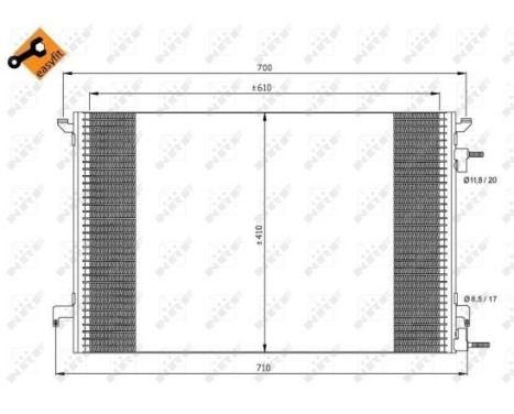 Condenser, air conditioning EASY FIT 35467 NRF, Image 4