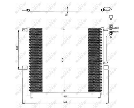 Condenser, air conditioning EASY FIT 35468 NRF, Image 3