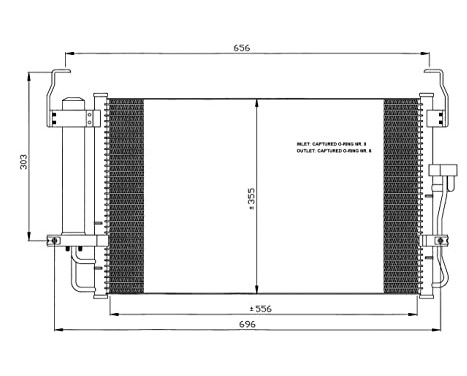 Condenser, air conditioning EASY FIT 35474 NRF, Image 6