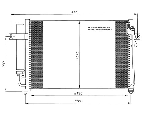 Condenser, air conditioning EASY FIT 35475 NRF, Image 2