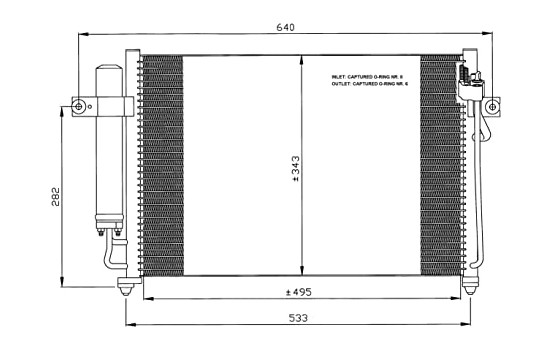 Condenser, air conditioning EASY FIT 35475 NRF, Image 2