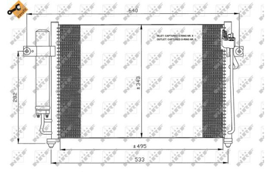 Condenser, air conditioning EASY FIT 35475 NRF, Image 3