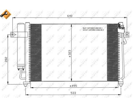 Condenser, air conditioning EASY FIT 35476 NRF, Image 2