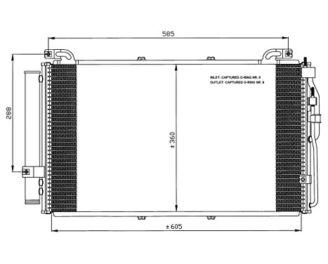 Condenser, air conditioning EASY FIT 35477 NRF