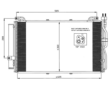 Condenser, air conditioning EASY FIT 35478 NRF