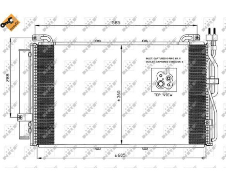 Condenser, air conditioning EASY FIT 35478 NRF, Image 3
