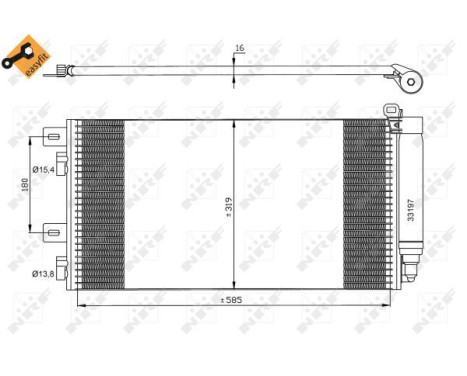 Condenser, air conditioning EASY FIT 35481 NRF, Image 8