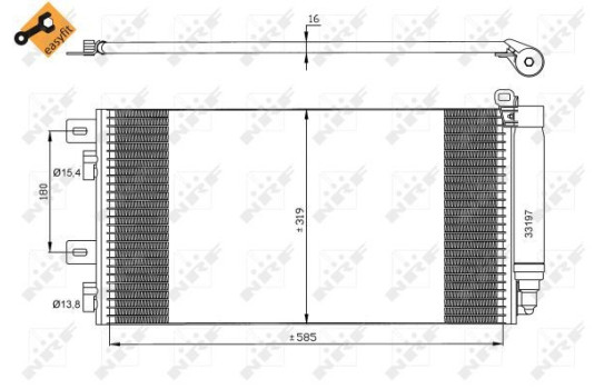 Condenser, air conditioning EASY FIT 35481 NRF, Image 3