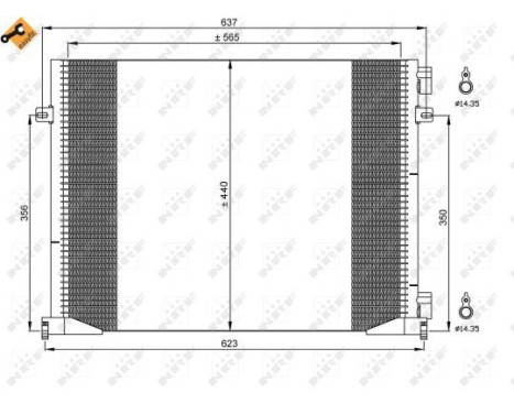 Condenser, air conditioning EASY FIT 35482 NRF