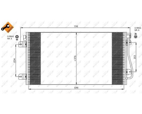 Condenser, air conditioning EASY FIT 35484 NRF, Image 3