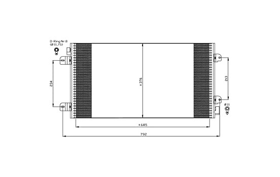 Condenser, air conditioning EASY FIT 35485 NRF, Image 2
