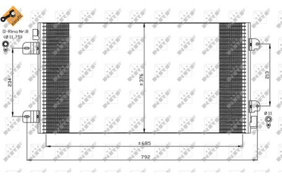 Condenser, air conditioning EASY FIT 35485 NRF