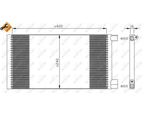 Condenser, air conditioning EASY FIT 35487 NRF, Image 2