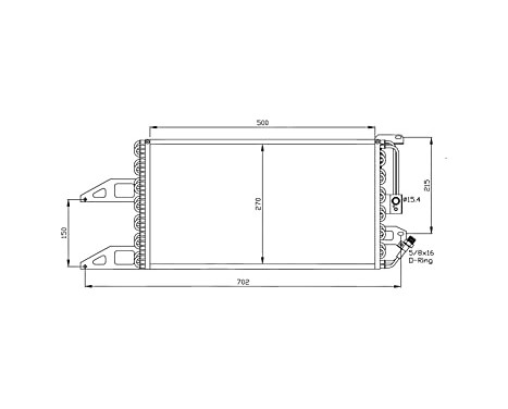 Condenser, air conditioning EASY FIT 35489 NRF, Image 6