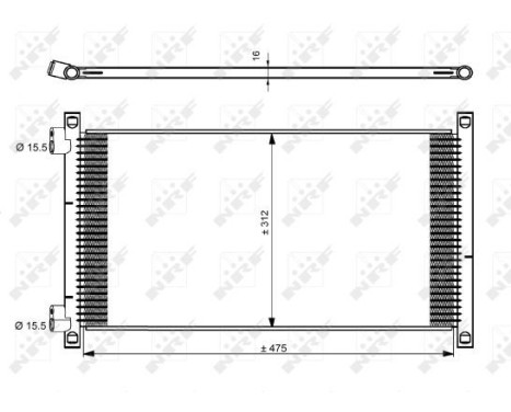 Condenser, air conditioning EASY FIT 35490 NRF, Image 5