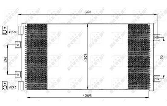 Condenser, air conditioning EASY FIT 35492 NRF, Image 3