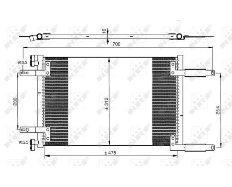 Condenser, air conditioning EASY FIT 35493 NRF, Image 6