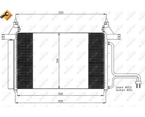 Condenser, air conditioning EASY FIT 35495 NRF, Image 4