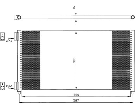 Condenser, air conditioning EASY FIT 35496 NRF, Image 7