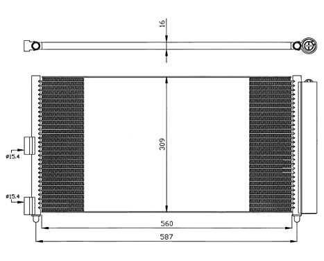 Condenser, air conditioning EASY FIT 35500 NRF, Image 3