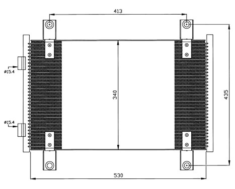 Condenser, air conditioning EASY FIT 35501 NRF, Image 4
