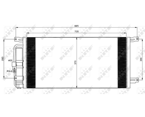 Condenser, air conditioning EASY FIT 35509 NRF, Image 2