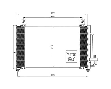 Condenser, air conditioning EASY FIT 35511 NRF