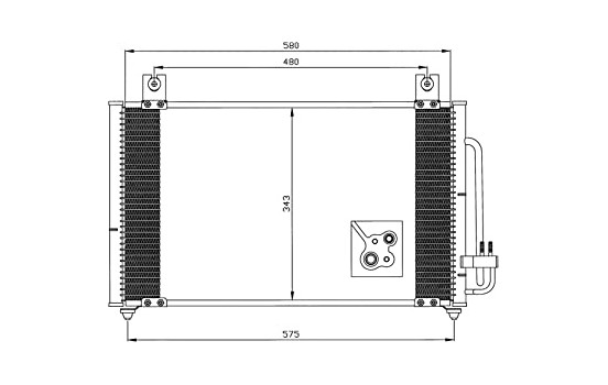 Condenser, air conditioning EASY FIT 35511 NRF