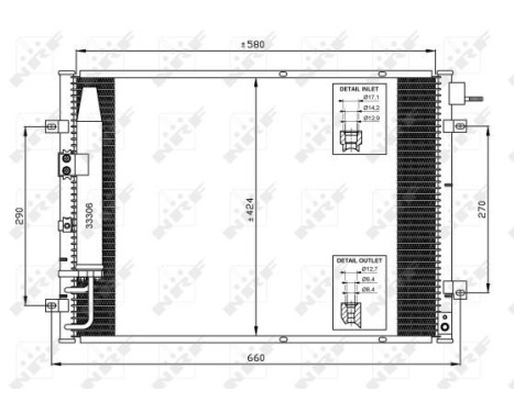 Condenser, air conditioning EASY FIT 35515 NRF, Image 3