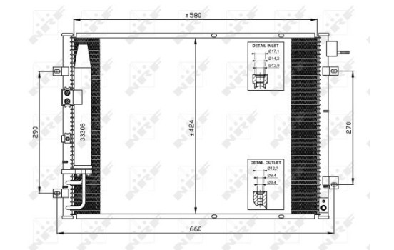 Condenser, air conditioning EASY FIT 35515 NRF, Image 3